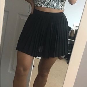 H&M Divided Black Sheer Skater Skirt size 10